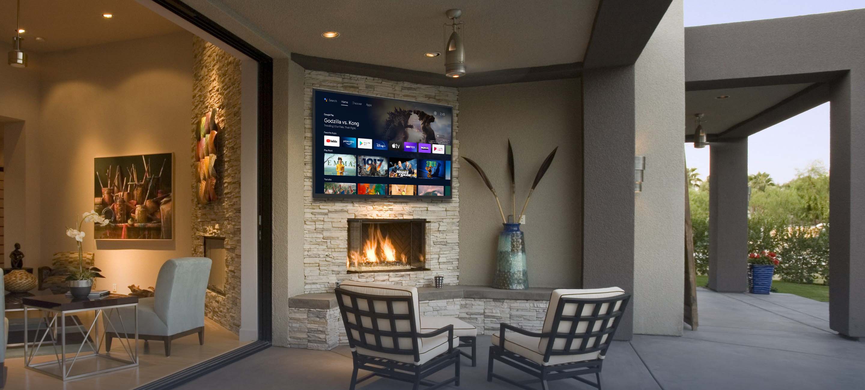 outdoor patio space in a tropical climate